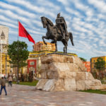 Tirana,,Albania,-,January,10,,2020:,Monument,Of,Skanderbeg,In
