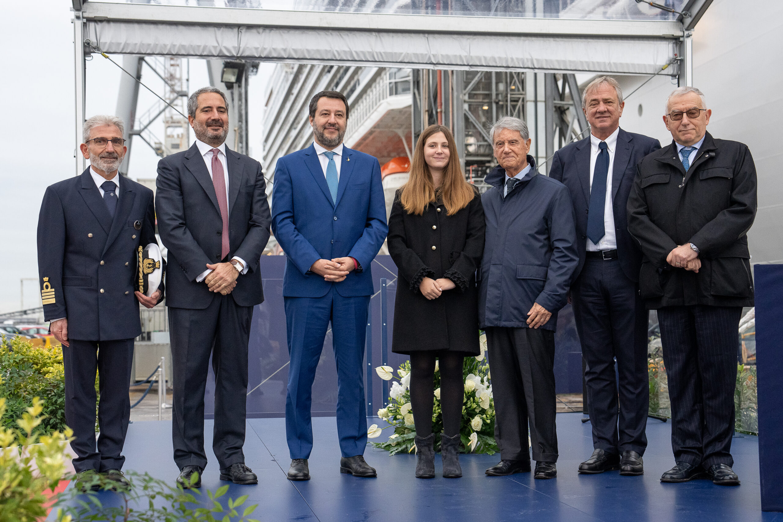 Pierfrancesco Vago speaks at the delivery of MSC Seascape